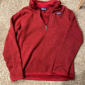 Patagonia Better Sweater Red Fleece Quarter Zip Medium